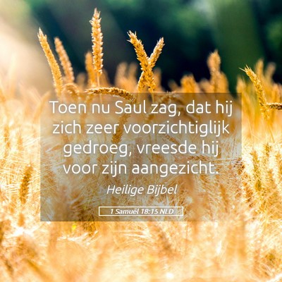 Picture 05 - 1 Samuël 18:15 NLD - Toen nu Saul zag, dat hij zich zeer - Bible Verse Picture