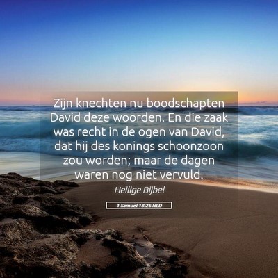 Picture 05 - 1 Samuël 18:26 NLD - Zijn knechten nu boodschapten David deze woorden. - Bible Verse Picture