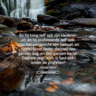 Picture 05 - 1 Samuël 19:24 NLD - En hij toog zelf ook zijn klederen uit, en hij - Bible Verse Picture