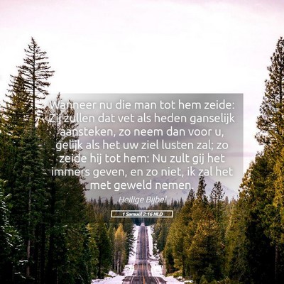 Picture 05 - 1 Samuël 2:16 NLD - Wanneer nu die man tot hem zeide: Zij zullen dat - Bible Verse Picture