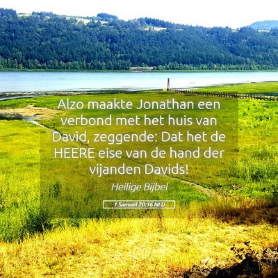 Picture 05 - 1 Samuël 20:16 NLD - Alzo maakte Jonathan een verbond met het huis van - Bible Verse Picture