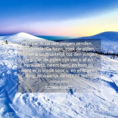 Picture 05 - 1 Samuël 20:21 NLD - En zie, ik zal den jongen zenden, zeggende: Ga - Bible Verse Picture