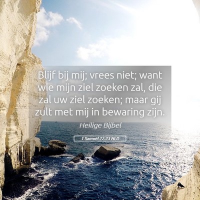Picture 05 - 1 Samuël 22:23 NLD - Blijf bij mij; vrees niet; want wie mijn ziel - Bible Verse Picture