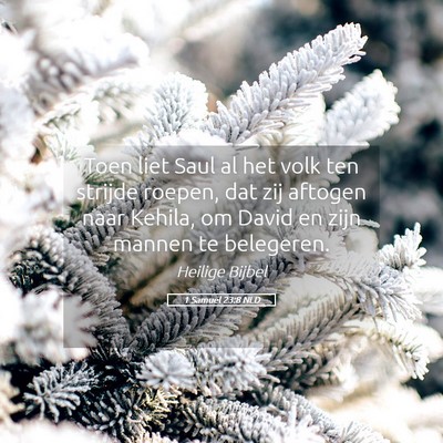 Picture 05 - 1 Samuël 23:8 NLD - Toen liet Saul al het volk ten strijde roepen, - Bible Verse Picture