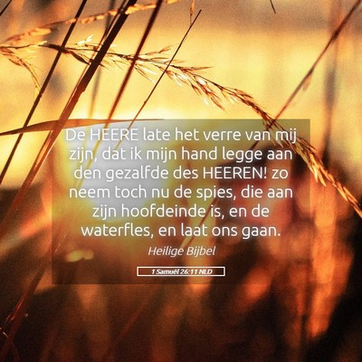 Picture 05 - 1 Samuël 26:11 NLD - De HEERE late het verre van mij zijn, dat ik mijn - Bible Verse Picture