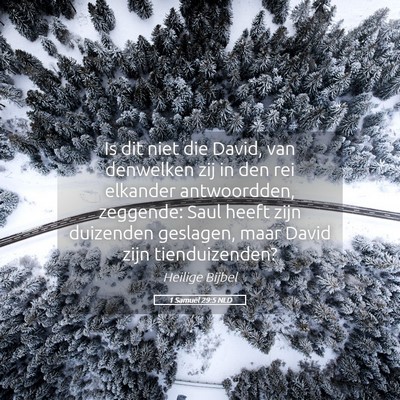 Picture 05 - 1 Samuël 29:5 NLD - Is dit niet die David, van denwelken zij in den - Bible Verse Picture