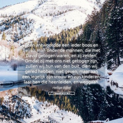 Picture 05 - 1 Samuël 30:22 NLD - Toen antwoordde een ieder boos en Belials man - Bible Verse Picture