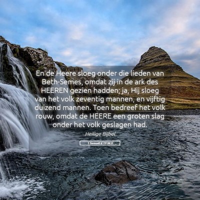 Picture 05 - 1 Samuël 6:19 NLD - En de Heere sloeg onder die lieden van - Bible Verse Picture
