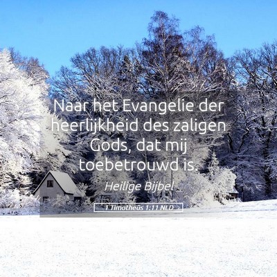 Picture 05 - 1 Timotheüs 1:11 NLD - Naar het Evangelie der heerlijkheid des zaligen - Bible Verse Picture