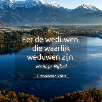 Picture 05 - 1 Timotheüs 5:3 NLD - Eer de weduwen, die waarlijk weduwen - Bible Verse Picture