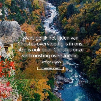 Picture 05 - 2 Corinthiër 1:5 NLD - Want gelijk het lijden van Christus overvloedig - Bible Verse Picture