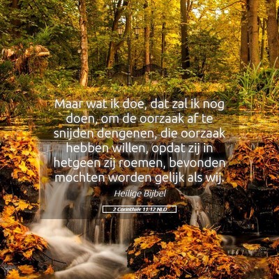 Picture 05 - 2 Corinthiër 11:12 NLD - Maar wat ik doe, dat zal ik nog doen, om de - Bible Verse Picture