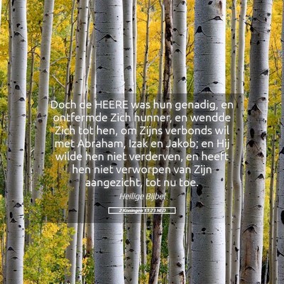 Picture 05 - 2 Koningen 13:23 NLD - Doch de HEERE was hun genadig, en ontfermde Zich - Bible Verse Picture