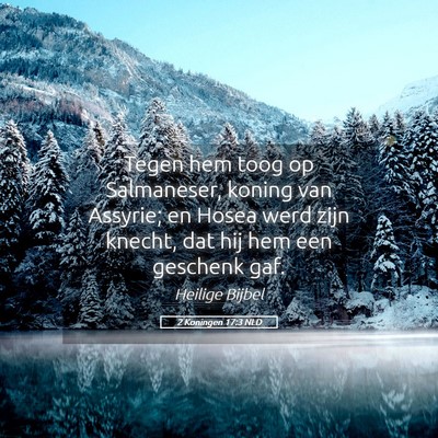 Picture 05 - 2 Koningen 17:3 NLD - Tegen hem toog op Salmaneser, koning van Assyrie; - Bible Verse Picture