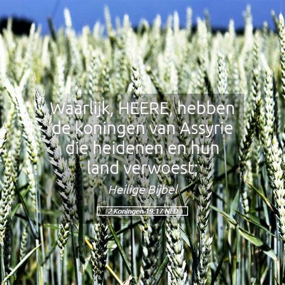 Picture 05 - 2 Koningen 19:17 NLD - Waarlijk, HEERE, hebben de koningen van Assyrie - Bible Verse Picture