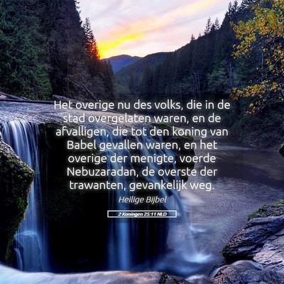 Picture 05 - 2 Koningen 25:11 NLD - Het overige nu des volks, die in de stad - Bible Verse Picture