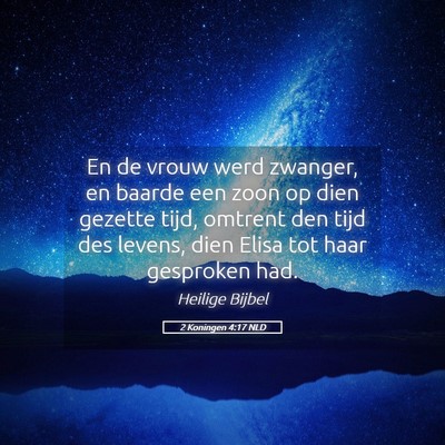Picture 05 - 2 Koningen 4:17 NLD - En de vrouw werd zwanger, en baarde een zoon op - Bible Verse Picture