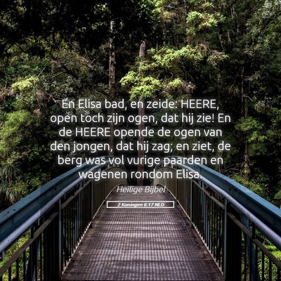 Picture 05 - 2 Koningen 6:17 NLD - En Elisa bad, en zeide: HEERE, open toch zijn - Bible Verse Picture