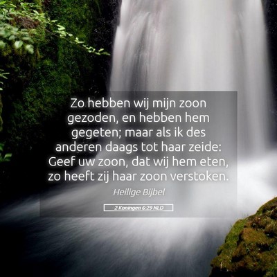 Picture 05 - 2 Koningen 6:29 NLD - Zo hebben wij mijn zoon gezoden, en hebben hem - Bible Verse Picture