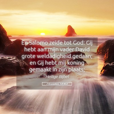 Picture 05 - 2 Kronieken 1:8 NLD - En Salomo zeide tot God: Gij hebt aan mijn vader - Bible Verse Picture