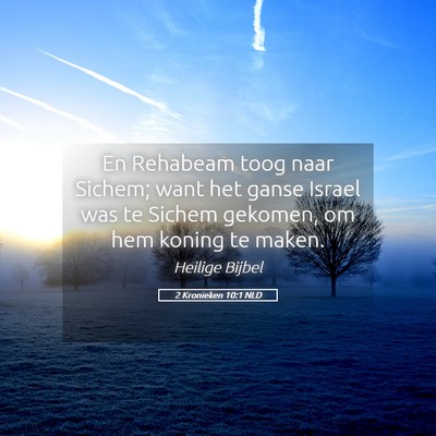 Picture 05 - 2 Kronieken 10:1 NLD - En Rehabeam toog naar Sichem; want het ganse - Bible Verse Picture