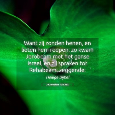 Picture 05 - 2 Kronieken 10:3 NLD - Want zij zonden henen, en lieten hem roepen; zo - Bible Verse Picture