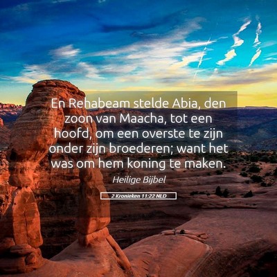 Picture 05 - 2 Kronieken 11:22 NLD - En Rehabeam stelde Abia, den zoon van Maacha, tot - Bible Verse Picture