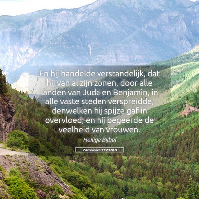 Picture 05 - 2 Kronieken 11:23 NLD - En hij handelde verstandelijk, dat hij van al - Bible Verse Picture
