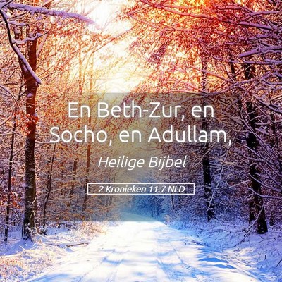 Picture 05 - 2 Kronieken 11:7 NLD - En Beth-Zur, en Socho, en - Bible Verse Picture