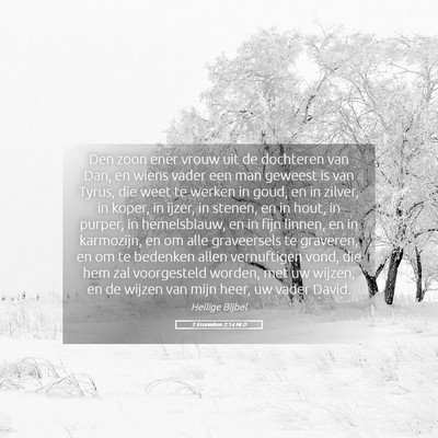 Picture 05 - 2 Kronieken 2:14 NLD - Den zoon ener vrouw uit de dochteren van Dan, en - Bible Verse Picture
