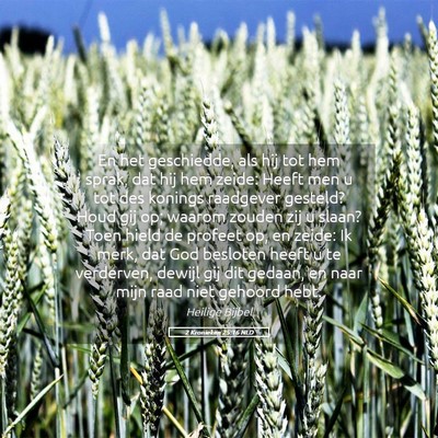 Picture 05 - 2 Kronieken 25:16 NLD - En het geschiedde, als hij tot hem sprak, dat hij - Bible Verse Picture