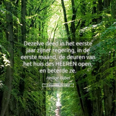 Picture 05 - 2 Kronieken 29:3 NLD - Dezelve deed in het eerste jaar zijner regering, - Bible Verse Picture
