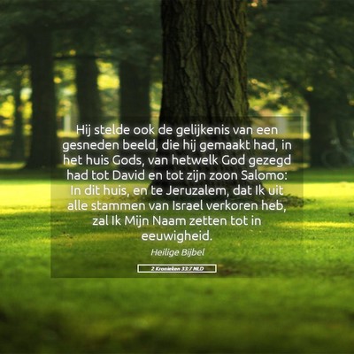 Picture 05 - 2 Kronieken 33:7 NLD - Hij stelde ook de gelijkenis van een gesneden - Bible Verse Picture