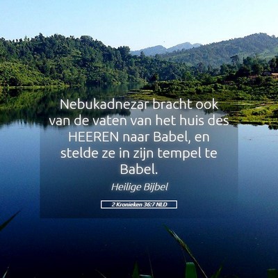 Picture 05 - 2 Kronieken 36:7 NLD - Nebukadnezar bracht ook van de vaten van het huis - Bible Verse Picture