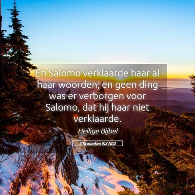 Picture 05 - 2 Kronieken 9:2 NLD - En Salomo verklaarde haar al haar woorden; en - Bible Verse Picture