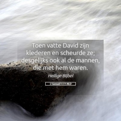 Picture 05 - 2 Samuël 1:11 NLD - Toen vatte David zijn klederen en scheurde ze; - Bible Verse Picture