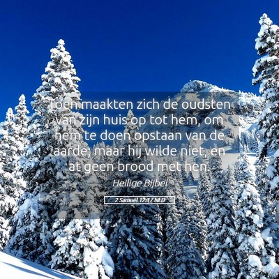 Picture 05 - 2 Samuël 12:17 NLD - Toen maakten zich de oudsten van zijn huis op tot - Bible Verse Picture