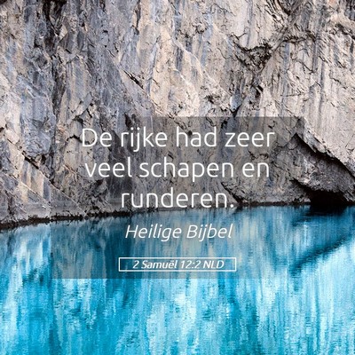 Picture 05 - 2 Samuël 12:2 NLD - De rijke had zeer veel schapen en - Bible Verse Picture