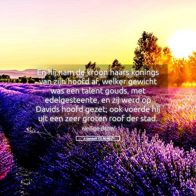 Picture 05 - 2 Samuël 12:30 NLD - En hij nam de kroon haars konings van zijn hoofd - Bible Verse Picture