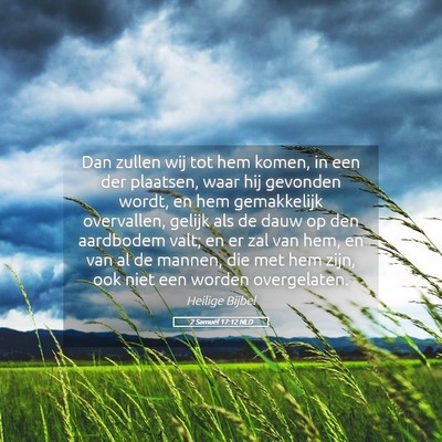 Picture 05 - 2 Samuël 17:12 NLD - Dan zullen wij tot hem komen, in een der - Bible Verse Picture