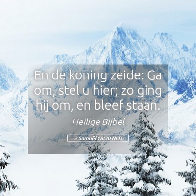 Picture 05 - 2 Samuël 18:30 NLD - En de koning zeide: Ga om, stel u hier; zo ging - Bible Verse Picture