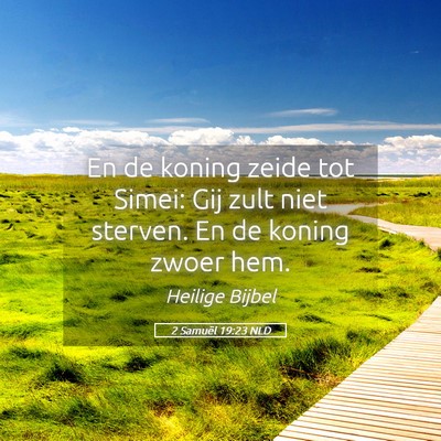 Picture 05 - 2 Samuël 19:23 NLD - En de koning zeide tot Simei: Gij zult niet - Bible Verse Picture