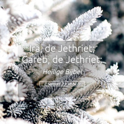 Picture 05 - 2 Samuël 23:38 NLD - Ira, de Jethriet; Gareb, de - Bible Verse Picture