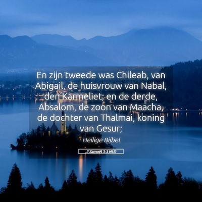 Picture 05 - 2 Samuël 3:3 NLD - En zijn tweede was Chileab, van Abigail, de - Bible Verse Picture