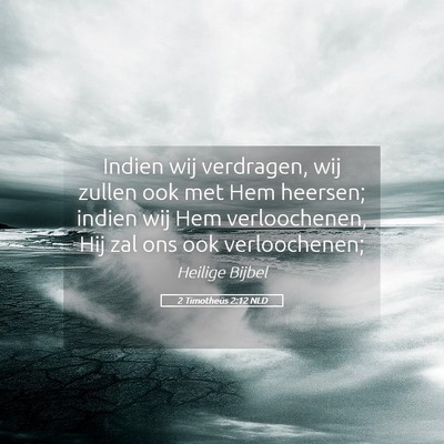 Picture 05 - 2 Timotheüs 2:12 NLD - Indien wij verdragen, wij zullen ook met Hem - Bible Verse Picture