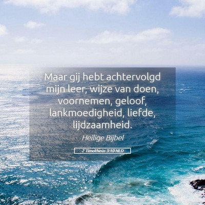 Picture 05 - 2 Timotheüs 3:10 NLD - Maar gij hebt achtervolgd mijn leer, wijze van - Bible Verse Picture