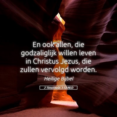 Picture 05 - 2 Timotheüs 3:12 NLD - En ook allen, die godzaliglijk willen leven in - Bible Verse Picture