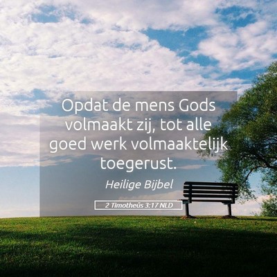 Picture 05 - 2 Timotheüs 3:17 NLD - Opdat de mens Gods volmaakt zij, tot alle goed - Bible Verse Picture