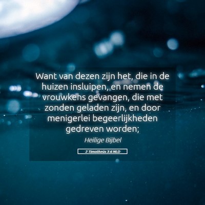 Picture 05 - 2 Timotheüs 3:6 NLD - Want van dezen zijn het, die in de huizen - Bible Verse Picture