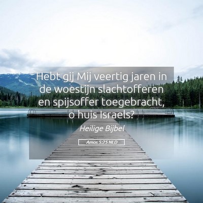 Picture 05 - Amos 5:25 NLD - Hebt gij Mij veertig jaren in de woestijn - Bible Verse Picture